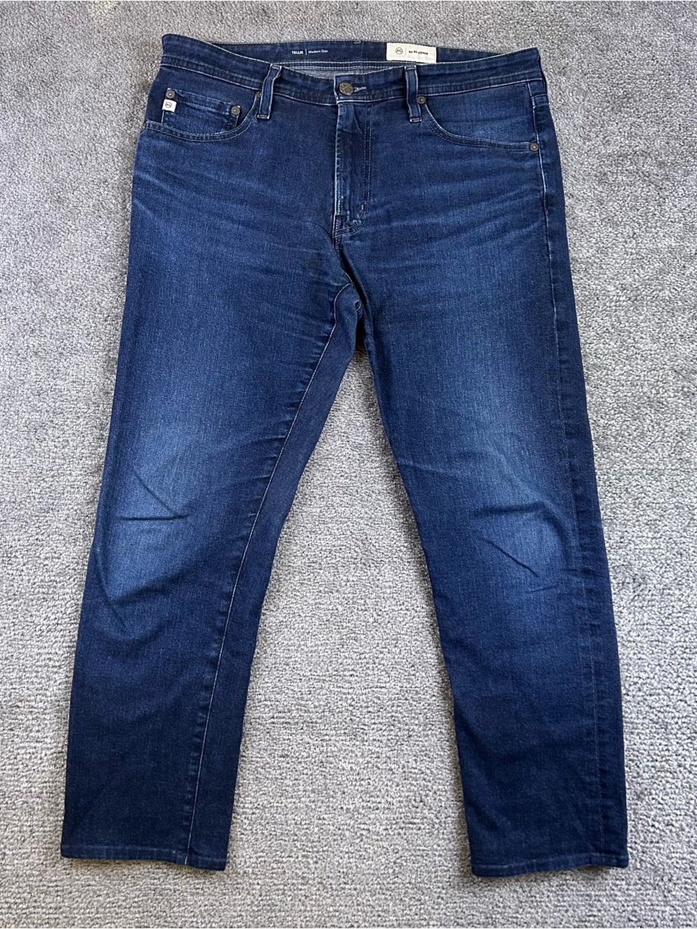 AG Tellis Modern Slim Jeans Dark Wash Blue Stretch Men’s 34x33 MEASURES 36/29